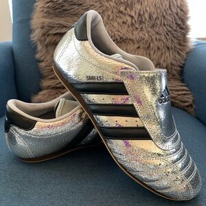 Adidas taekwondo metallic silver women’s 6.5 sneakers